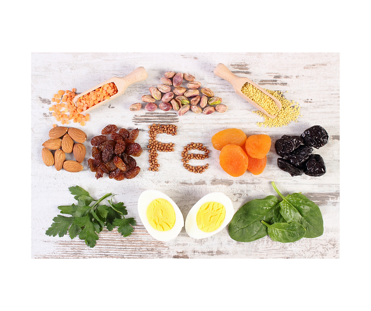 Fe (iron) made out of healthy food