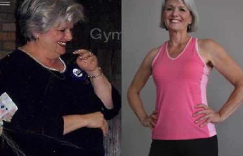 a woman with white hair who lost 50 pounds with innovative nutrition